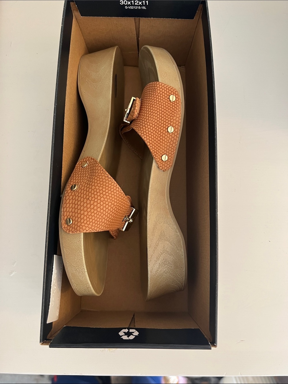 Dr. Scholl's Saddle Tan Studded Mule Sandals - Picture 5 of 5